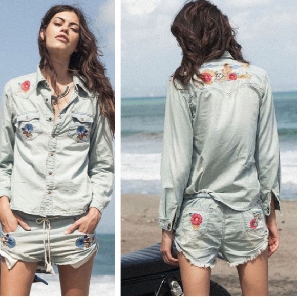 🦄Spell ROUTE 66 Shorts!! RARE!! M!! - Picture 4 of 13